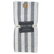Wholesale - 18x28" Blue and White Set of 2 Striped Textured Weave Kitchen Towels C/P 36, UPC: 195010001373